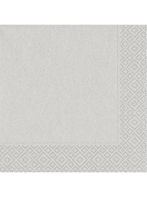 Düz Renk Peçete 20'li Gümüş