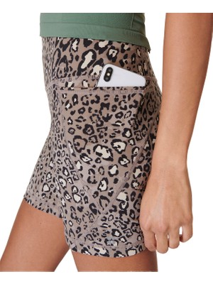 Sweaty Betty Power 6 Biker Shorts Kadın Kahverengi Koşu Şortu