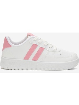 Liger Unisex Bağcıklı GünlükSpor Sneaker Ayakkabı BEYAZ - PEMBE
