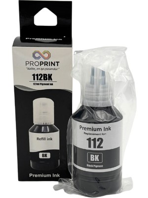 Proprint Epson L15160 Siyah Muadil Mürekkep 112 - 127 ml