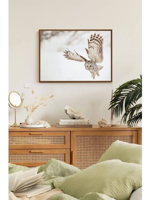 Tek Parça Kahverengi Gerçek Ahşap Çerçeveli Tablo Seti - Model 33