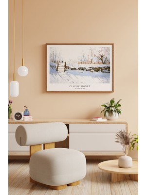 Tek Parça Kahverengi Gerçek Ahşap Çerçeveli Tablo Seti - Model 34