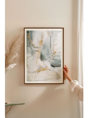 Tek Parça Kahverengi Gerçek Ahşap Çerçeveli Tablo Seti - Model 23