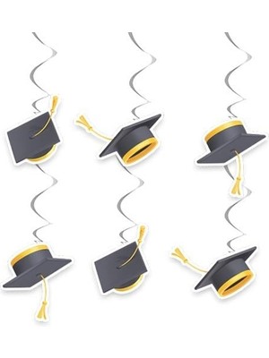 Parti Dükkanım Asmalı Sarkıt süs tavan MEZUNİYET 6 LI