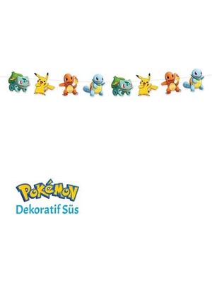 Parti Dükkanım Dekoratif Banner POKEMON 15x17CM