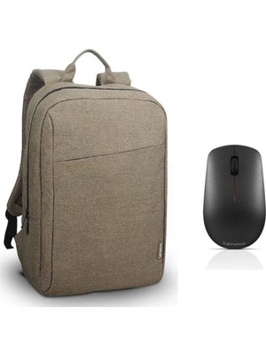 Lenovo 400 Kablosuz Mouse GY50R91293 + GX40Q17228 15.6" Toploader B210 Notebook Sırt Çantası Yeşil