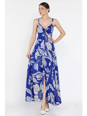 Kadın Ip Askılı Dolgulu Viskon Elbise P-00016637