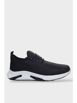 Liger Unisex Yazlık Triko Spor Ayakkabı SİYAH - BEYAZ