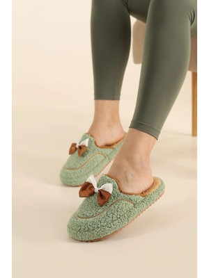 Papuç Sepeti 4118 Fiyonklu Kadın Günlük Ev Halı Misafir Terliği