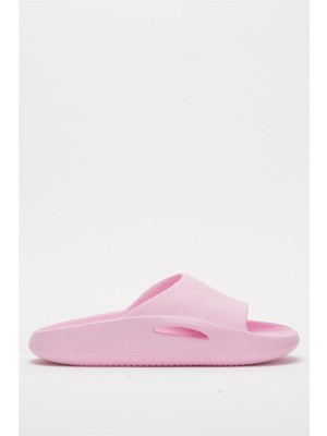 Liger Unisex Yüksek Taban Tek Bantlı Eva Plaj Yazlık GünlükTerlik PEMBE