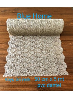 Dantel Pvc Buz Dolabı Ayakkabılık Raf Dolap Çekmece Örtüsü /eni : 50 cm x 5 mt Renk: K.gri- Gül3