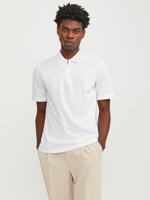 Jack & Jones Jjemac Zip Ss Polo Sn Erkek T-Shirt