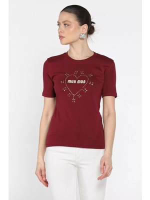 Gülseli Kadın Taş Işlemeli Baskılı Bluz P-00016481