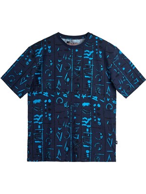 Rudy Lacivert Erkek Oversize Tişört