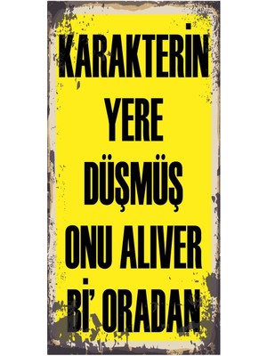 Atarlı Karakter Sözleri Komik Eğlenceli Duvar Yazıları Ev Dekorasyon Tablo Mini Retro Ahşap Poster