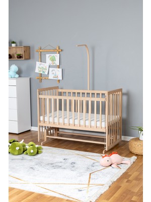 Carino Wins Ahşap Beşik Anne Yanı Yeni Doğan Asya Organik Bebek Beşiği Tek Yatak