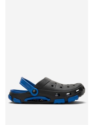 Unisex Çift Tabanlı Ortopedik Hemşire Doktor Aşçı Laboratuvar Deniz Havuz Terliği Sandalet Siyah - Mavi