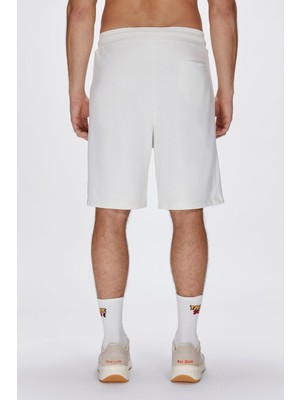 Gian Sweatshorts Beyaz Erkek Şort