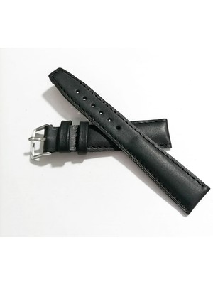 Fado Her Saate Uygun 18 mm Hakiki  Dana Derisi   ( 260)  Siyah Düz