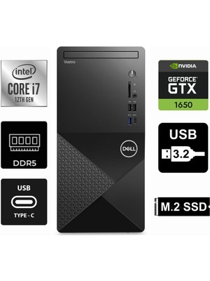 Dell Vostro 3030MT I7-12700KF N6001VDT3030MT-0830 48GB 2tb Geforce Tuf Gtx 1650 4gb Windows 11 Pro Masaüstü Bilgisayar