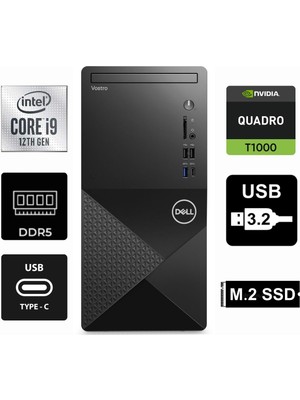 Dell Vostro 3030MT I9-12900KF N6001VDT3030MT-1020 64GB 1tb Quadro T1000 4gb Windows 11 Pro Masaüstü Bilgisayar