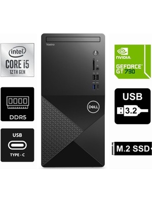 Dell Vostro 3030MT I5-12400 N6001VDT3030MT-0348 64GB 1tb Quadro Nvidia GT730 4gb Freedos Masaüstü Bilgisayar