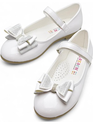 5952 Rahat Taban Tokalı Kız Çocuk Babet Ayakkabı Düğün Abiye Nişan Ayakkabısı