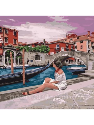 Marsilyan- Kanvas Avrupa'da Taş Köprü Sayılarla Boyama Seti Rulo