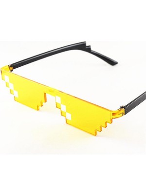 Thug Life “deal With It” Pixel Mozaik Gözlük • Renkli Pc Çerçeve • Parti & Kostüm Aksesuarı (Unisex)