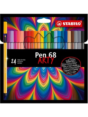 Pen 68 Arty - Keçe Uçlu Boya Kalemi - 24'lü Paket - Çeşitli Renkler