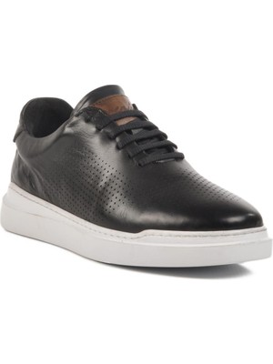 Ayakmod Premium 411 M Siyah-Beyaz Hakiki Deri Erkek Sneaker