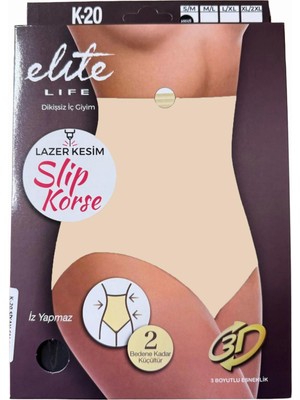 Elite Life 884 K-20 Kadın Lazer Kesim Yüksek Bel Korse Külot