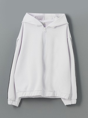 Lc Waikiki Yeni Sezon Kapusonlu Kiz Cocuk Fermuarli Sweatshirt - S5K679Z4