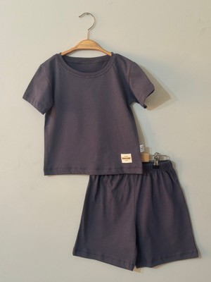 Armalı Basic Kız Erkek Çocuk Yazlık Şortlu Takım