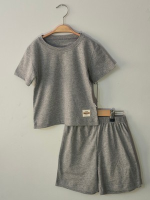 Armalı Basic Kız Erkek Çocuk Yazlık Şortlu Takım