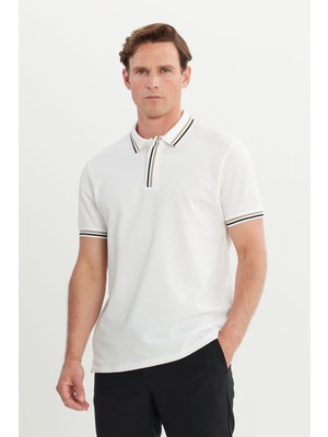 %100 Pamuk Slim Fit Dar Kesim Polo Yaka Tişört