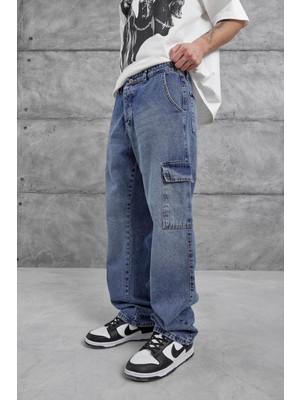 Lacivert Kp Kargo Baggy Jean