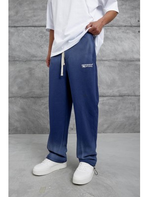 Lacivert Unknow Studios Yazılı Eşofman Altı