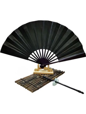 baytoptan Yelpaze Saten Kraft Siyah