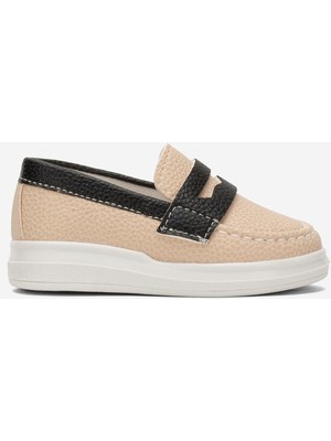 Liger Erkek Okul Tören Düğün Sünnet Çocuk Ayakkabısı        BEJ - LACİVERT