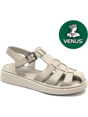 Venüs Yavanna  Deri Comfort Ortopedik Kadın Sandalet