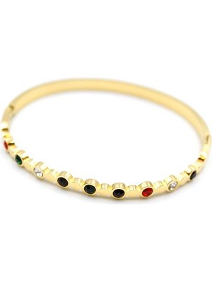 Taşlı Bilezik - Altın