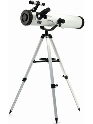 76 x 700 Profesyonel Aynalı Uzay Teleskopu Beyaz