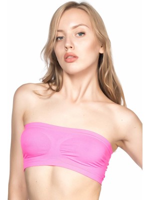 Neon Fuşya Mı Emay 4002 Soft Straplez Büstiyer