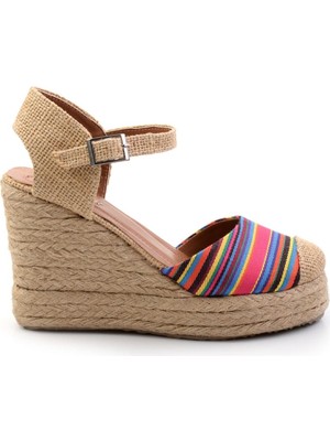 Ince Çizgili  Kadın Espadril K01874414604