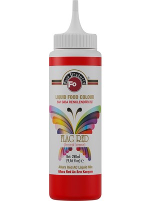 FO Bayrak Kırmızısı Sıvı Gıda Boyası 280 ml