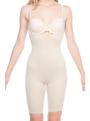 Ten Mı Emay 2038 Popo ve Göğsü Açık Paçalı Boy Korse