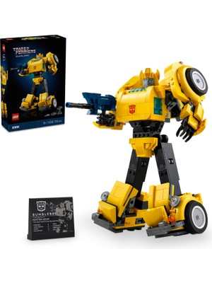 LEGO® Icons Bumblebee 10338 - Yetişkinler için Koleksiyonluk Robot Aksiyon Figürü Yapım Seti (950 Parça)