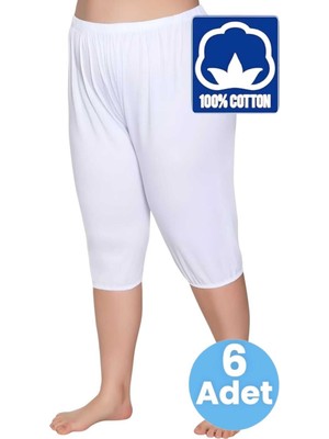 Uniquetrenders Kadın %100 Pamuklu Kısa Pijama 6'lı Paçalı Don