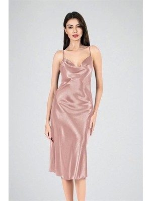 Aria's Closet Uzun Gecelik Degaje Vizon